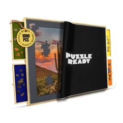 Puzzle Board With Drawers & Cover Mat - 1000 Pieces Wooden Jigsaw Puzzle Table - 24”X30” Portable Puzzle Board With Cover For Adults & Children - Colo