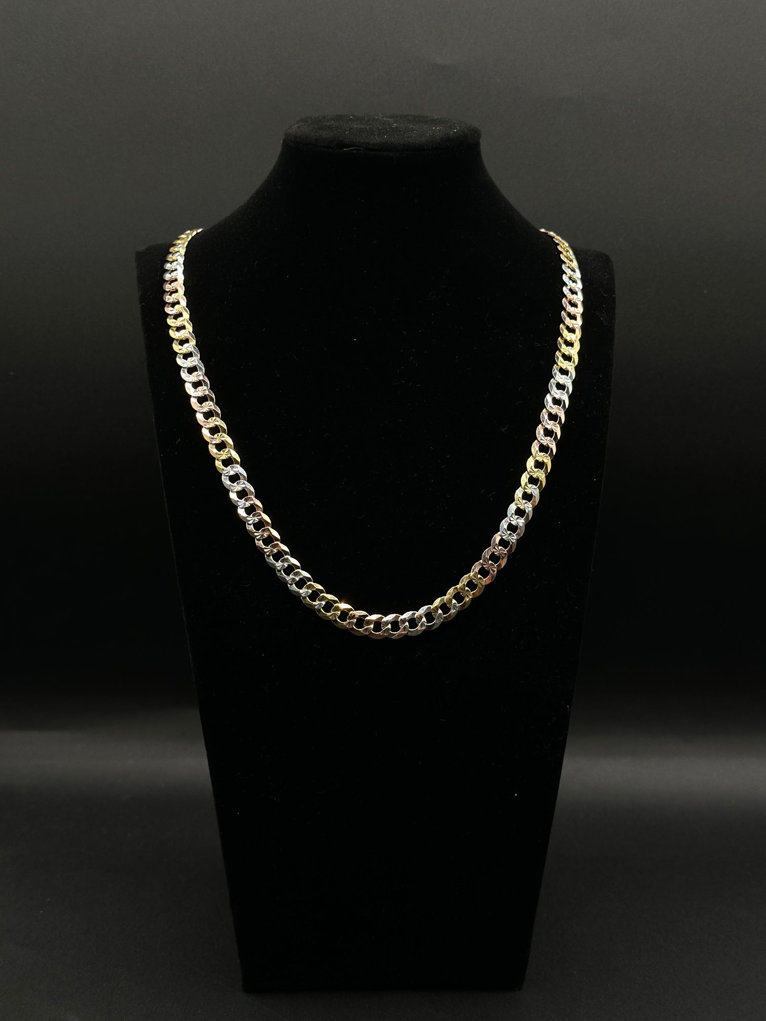 Florentine-plated silver Cuban chain