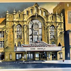 Signed Paradise Theater Serigraph Robert Addison