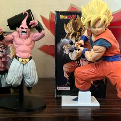 Super Saiyan Goku And Majin Buu Figures