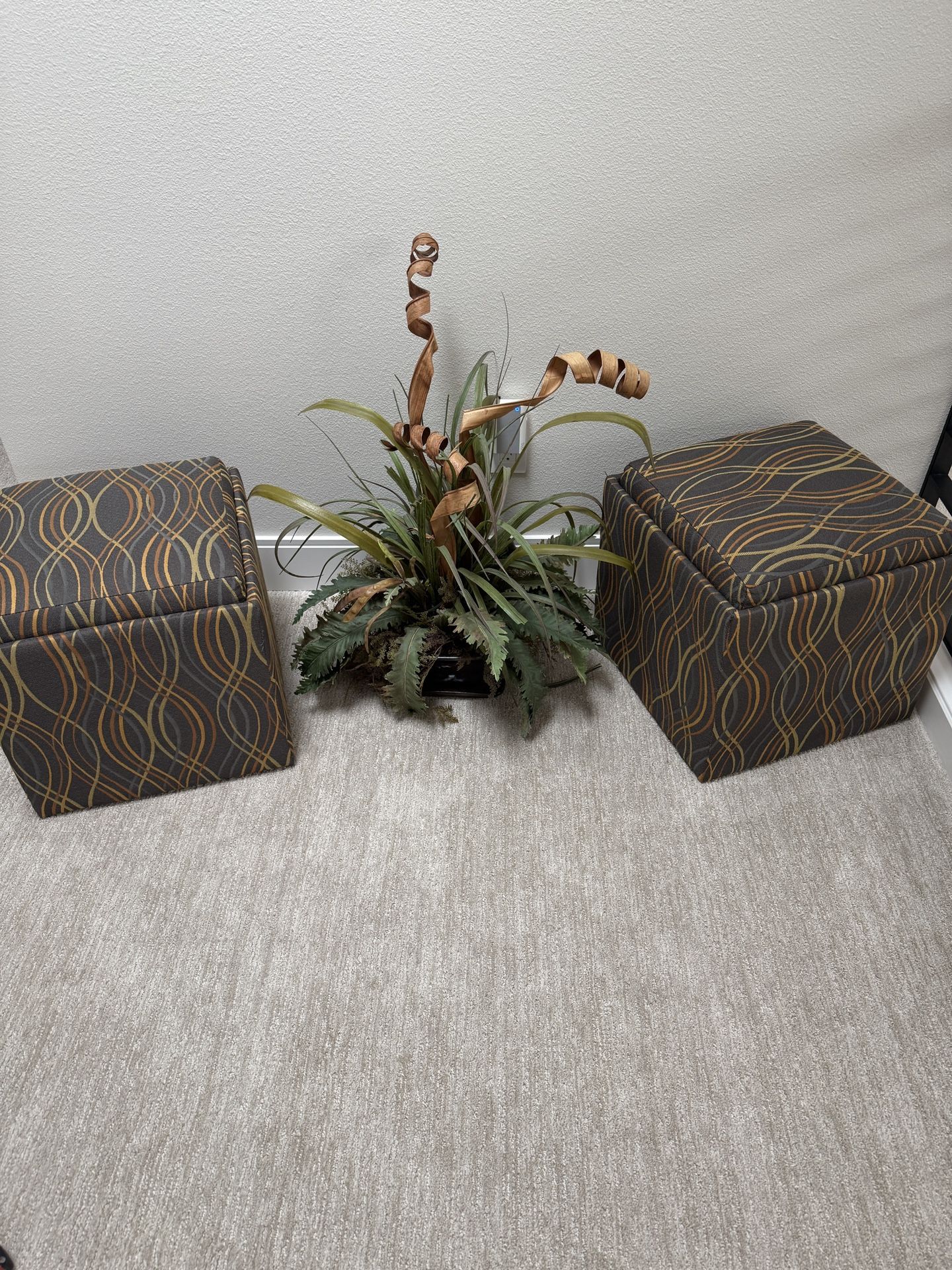 Ottoman - Two - With Storage and Tray