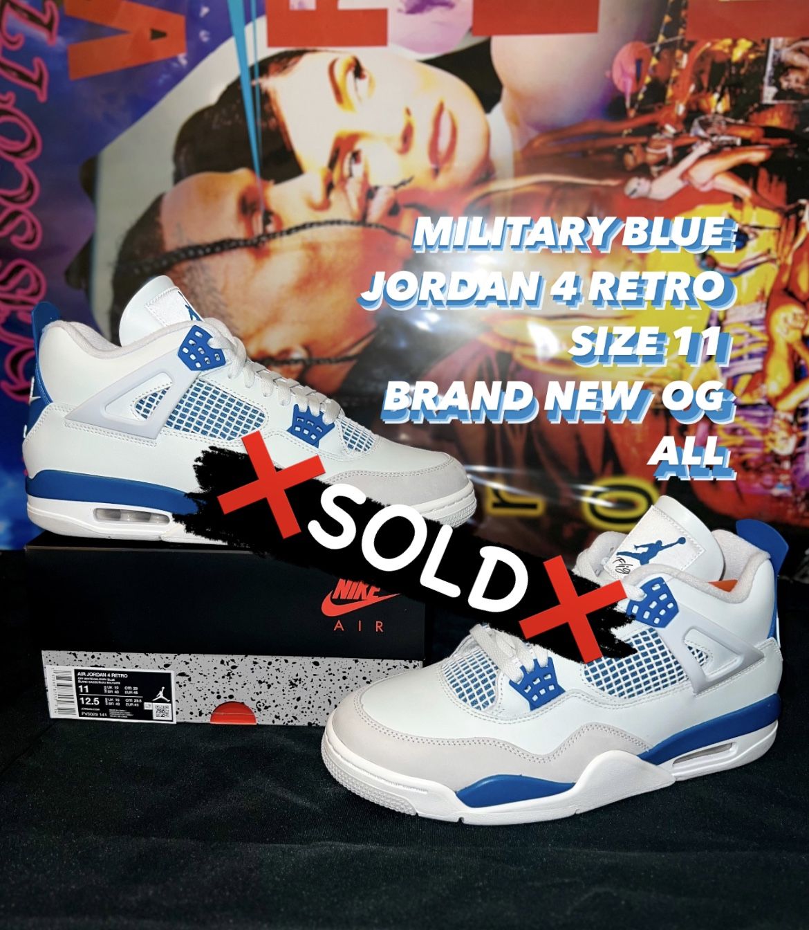 Jordan 4 Military Blue Size 11