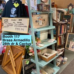 25 x 15 x 72 Sea foam Pine Ladder Bookshelf