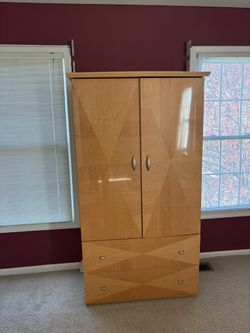 Dresser with mirror and Wardrobe (also Sold Individual)