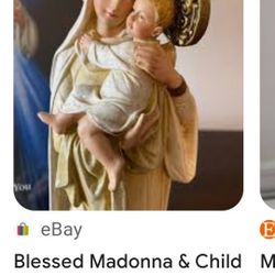 Statue Of Mary And Baby Jesues Byjoseph Studio