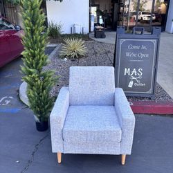 New Gray Fabric Accent Club Chair