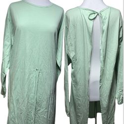 HANES ADULT HOSPITAL GOWN MINT GREEN