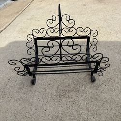 Vintage Metal Magazine Rack 