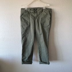 Torrid, Womens Green Ankle Cuffed Cargo Stretch Casual Pants, Plus Size 18