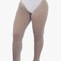 PLUS SIZE Women’s Leggings High Waisted - Sexy Skinny Mesh See Through Pants