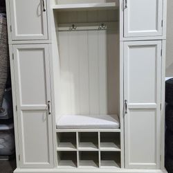 Royce 60 Front Entry Bench With Shelves 