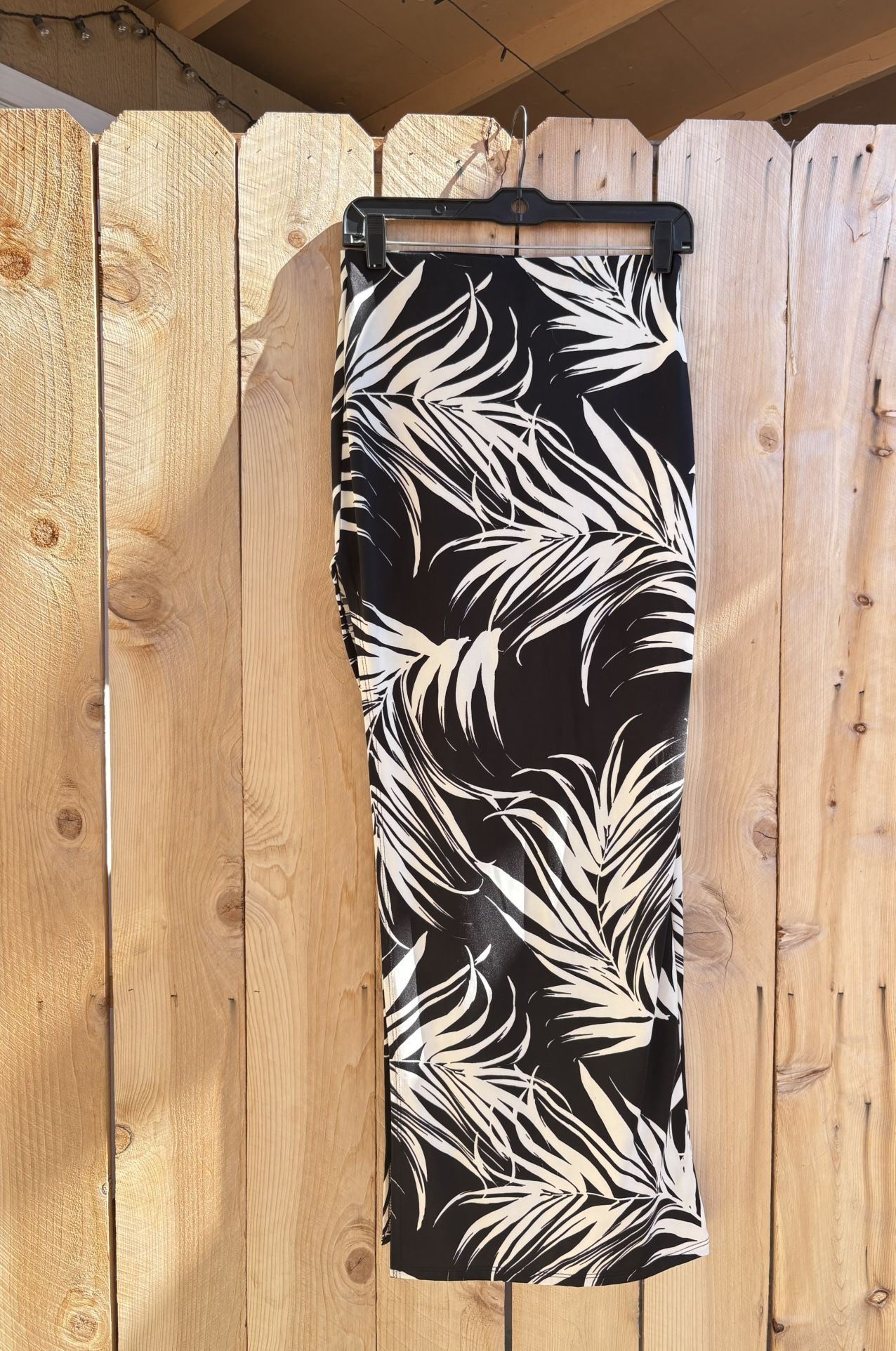 High-Rise Slit Tropical Maxi Skirt