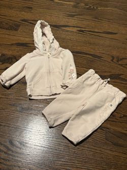 Baby Girl Pink Hoodie and Pants Set