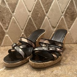 Burberry Espadrilles, Size 37 Wedge
