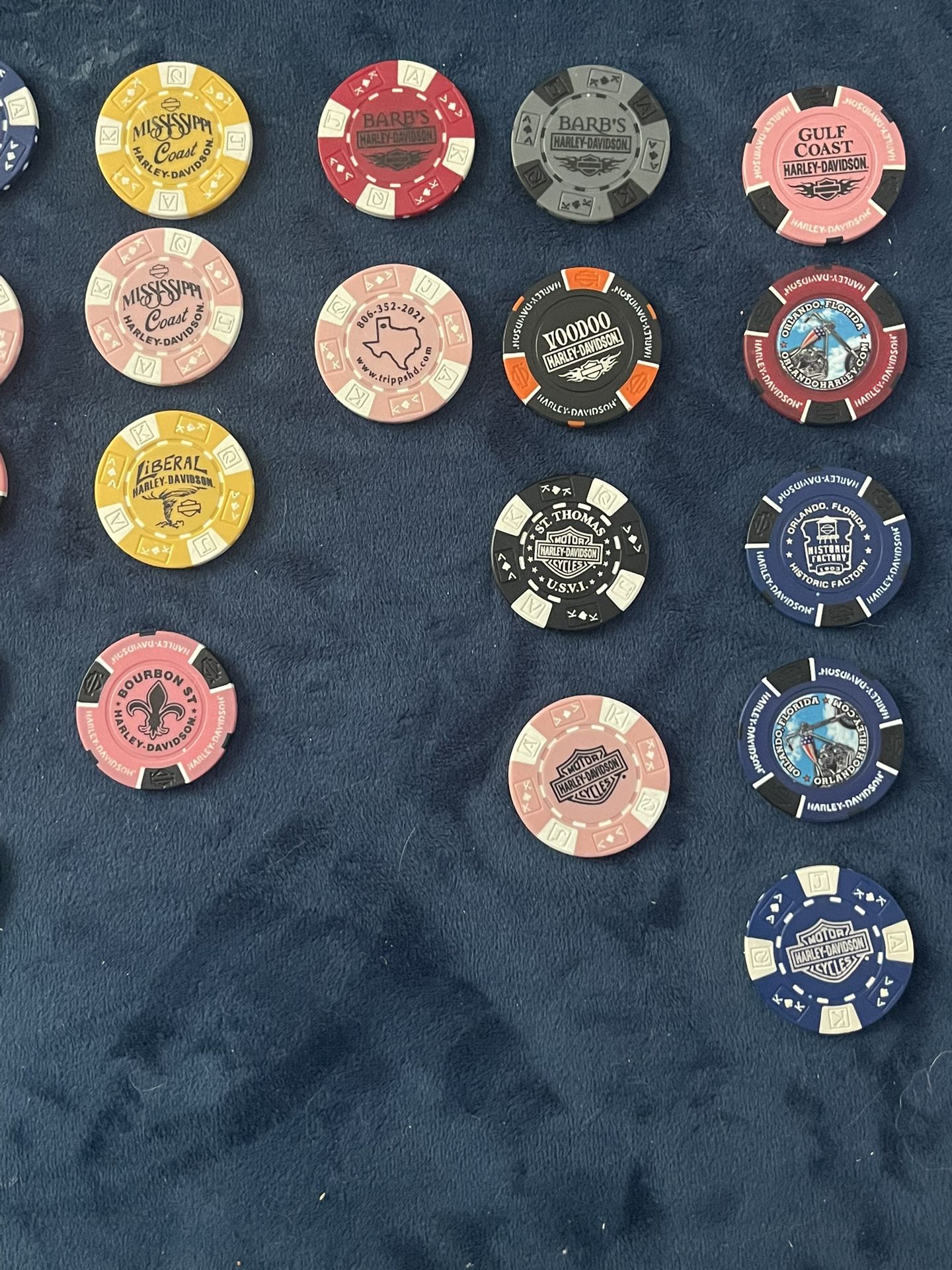 Harley Davidson Poker Chips Motorcycle