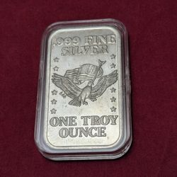 Silver .999 Bar 1oz. U.S. Strategic Stockpile 1981 Vintage 