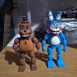 Custom Painted funko toy freddy and toy bonnie