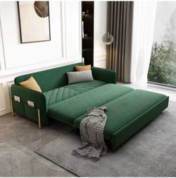 Sectional Sleep Sofa Pull Out Couch,Velvet Convertible for Home | DYPODTEN