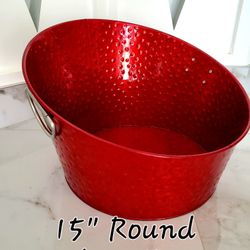 Red Metal Vibrant Bowl