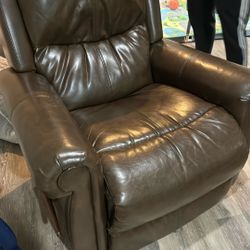Brown Leather Recliner 