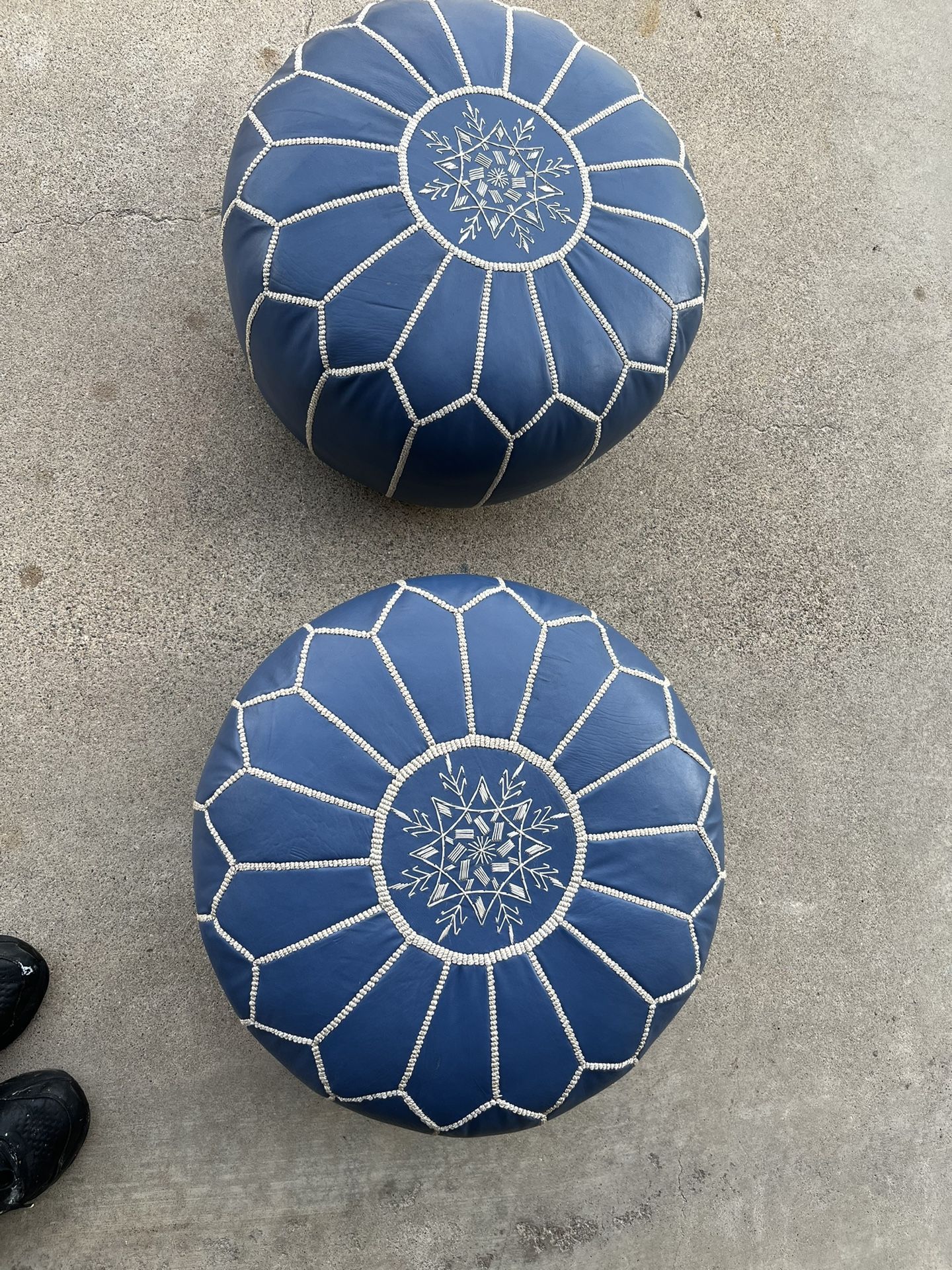 Leather Foot Stool/poof/ Ottoman