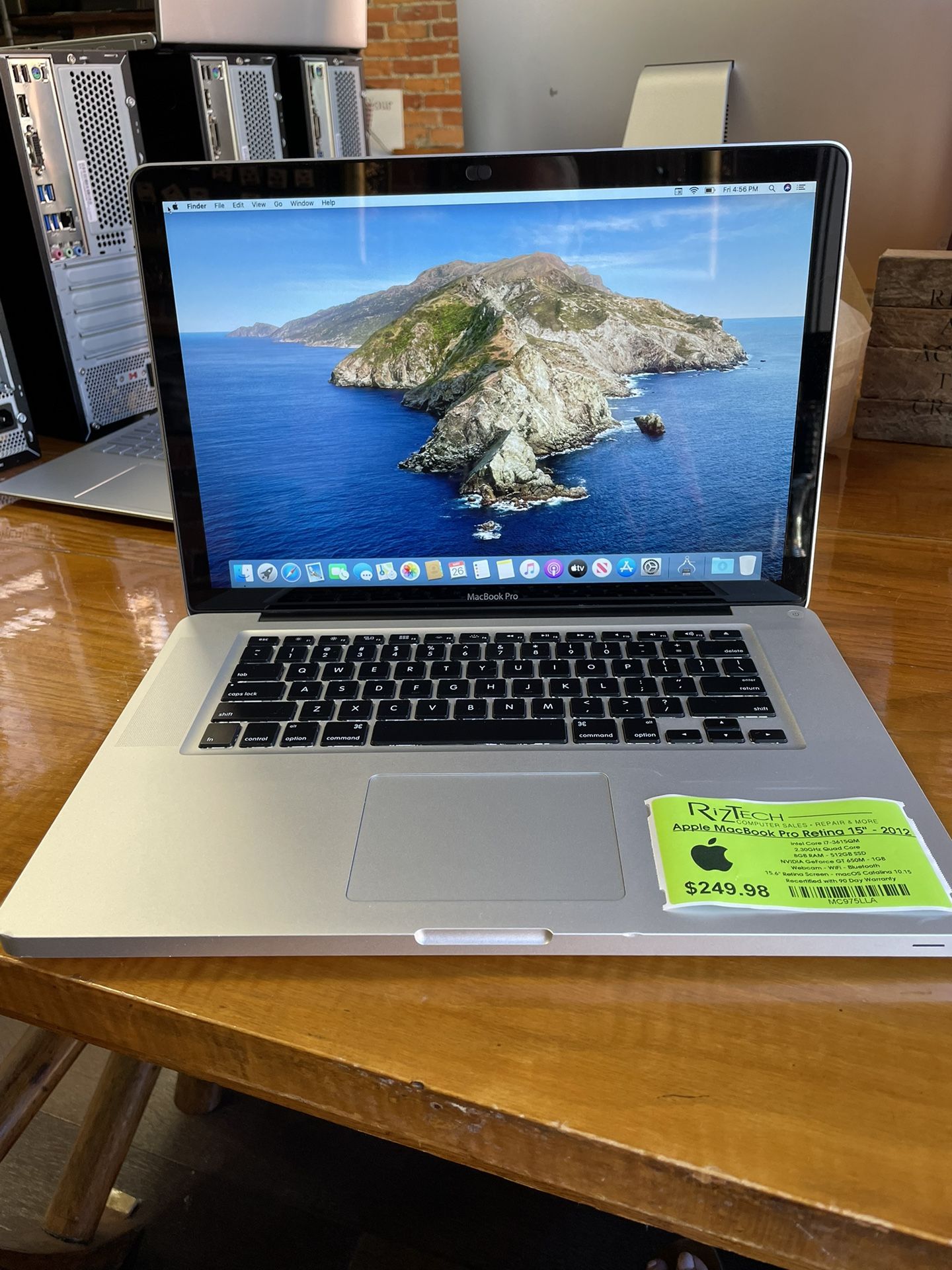 Apple MacBook Pro Retina 2012 Intel Core 17-3615QM 2.30GHz Quad Core 8GB RAM 512GB SSD 1GB GPU