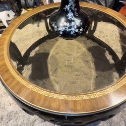 Antique Vintage Asian  Drum  Style, Coffee  Table