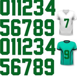 22 Pieces Iron on Numbers T Shirt Heat Transfer Numbers 0 to 9 Jersey Numbers Soft Iron on Numbers for Team Uniform Sports T Shirt Football Basketball
