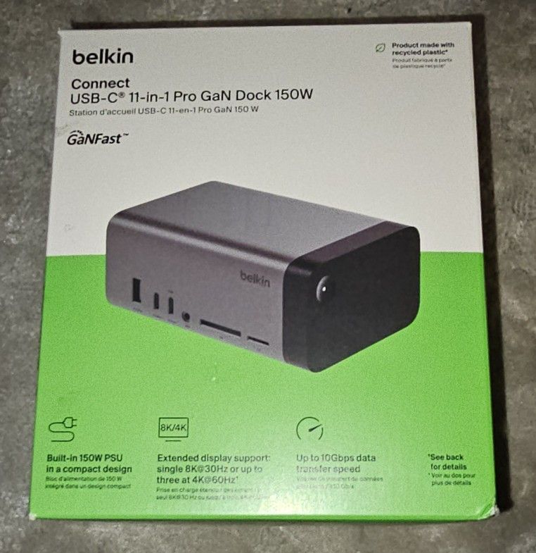 Belkin USB-C Hub, 11-in-1 Pro GaN Dock 150W,