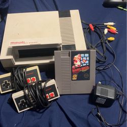 Nintendo (NES) W/ Controllers And 1 Game