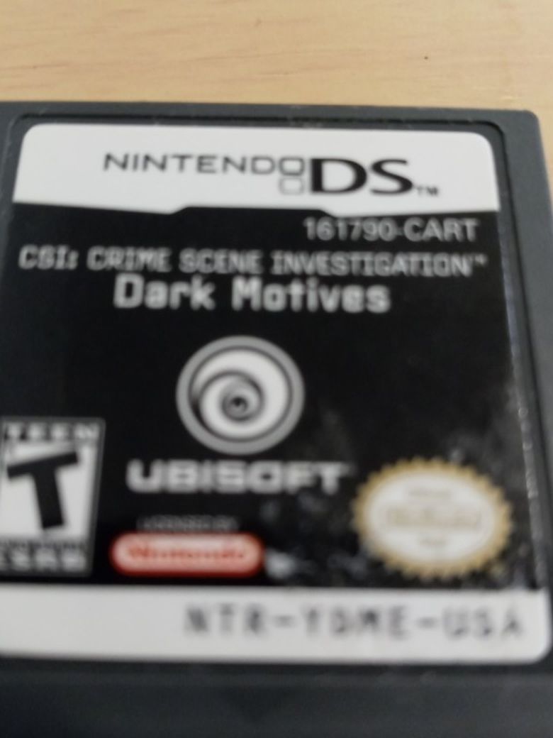 Nintendo ds CSI Dark Motives