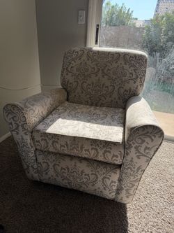 White/Gray Rocking/Nursing Chair