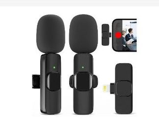 2 Pack Wireless Lavalier Microphone, Professional Lapel Mics, Wireless Mic Plug-Play, Lapel Microphone for Video Recording Interview Vlog YouTube TikT