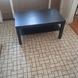 Black Two Tier Coffee Table/35.5 X 22 X 18 Inches 