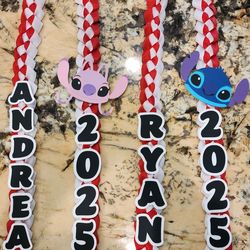 Graduation Lei - Custom Made to order! Any name/ Any 2 colors