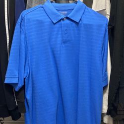 Roundtree & Yorke Blue Polo Button Men’s Medium Soft