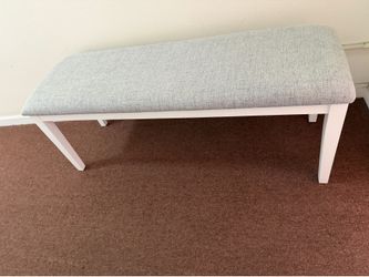 Gray Upholstered Bench