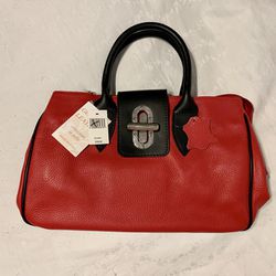 Genuine Leather Red and Black Handbag | Disney’s Minnie Collection