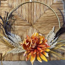 Fall Gold Wire Wreath 