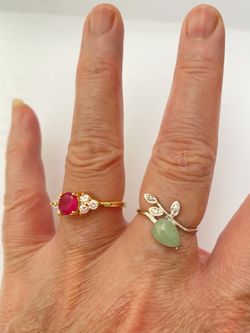 Jade Rings Silver Rings  white Gold Rings Jade Rings Lucky Jade Rings Green Jade Rings 