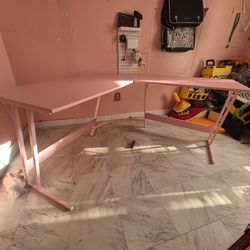 Pink desk