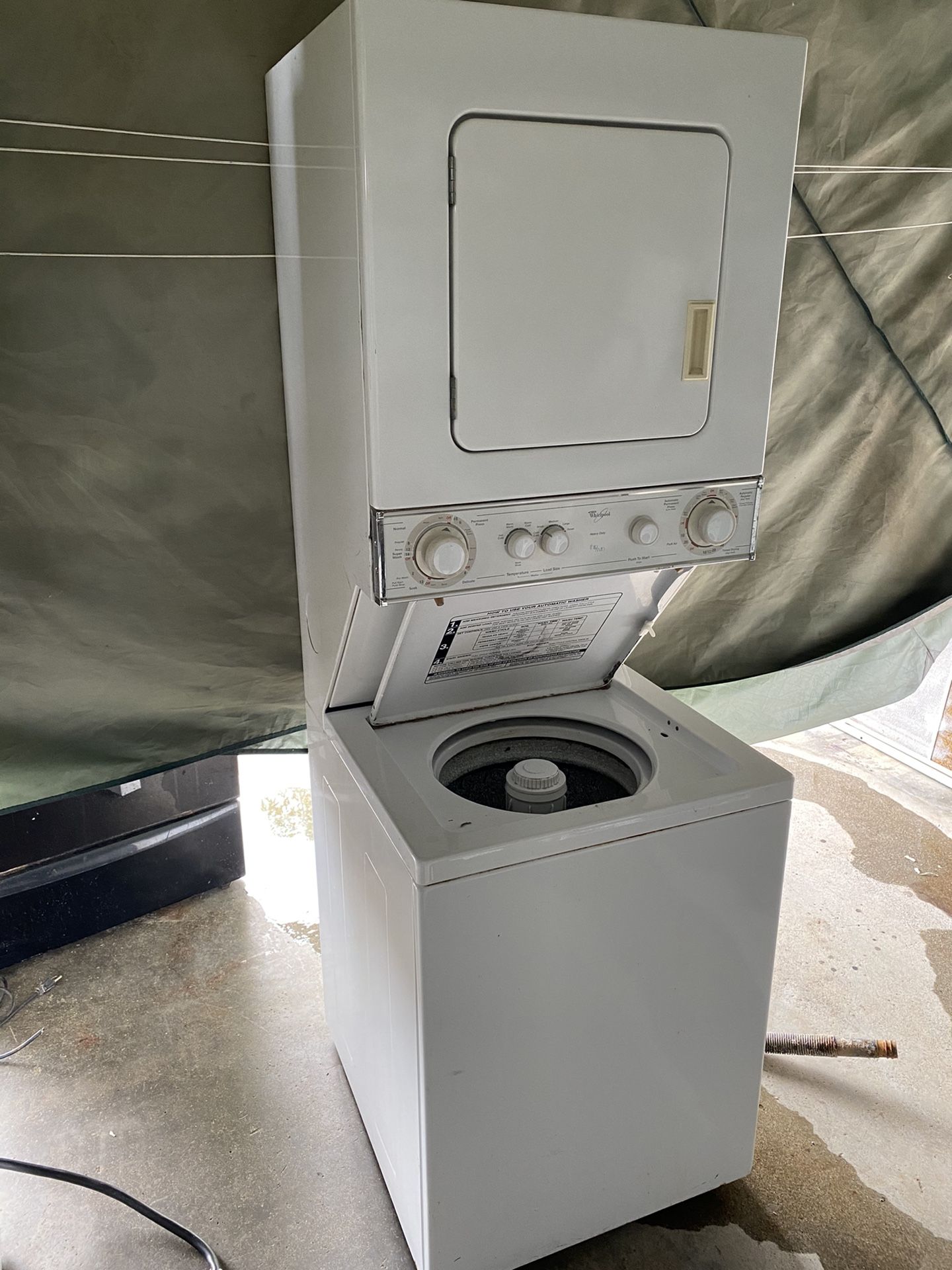 Whirlpool stackable washer/dryer