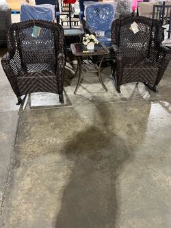 3pc Wicker Rocker Chair Set in Espresso $299 š„š„š„Second Location : Sweet Home Prime Furniture šø1627 Columbia College Dr Columbia, SC 29203šø š