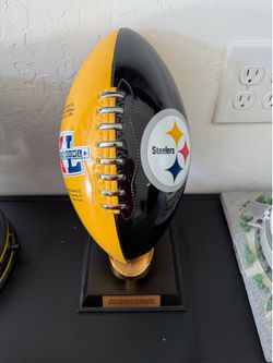 Steelers super bowl XL porcelain football trophy Danbury Mint