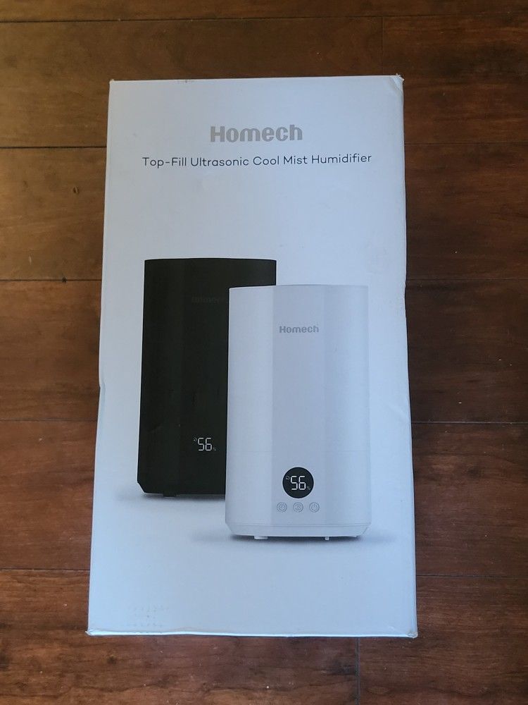 Homech Humidifier Top Fill(1 Gal/4L)Cool Mist Quiet Ultrasonic Air Humidifier