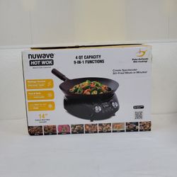 Nuwave Hot Wok 14" Carbon Steel Wok With Induction Cooktop