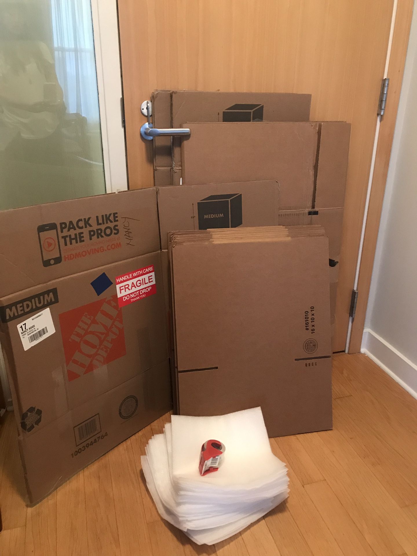 Small 9 New Moving Boxes & 6 Used