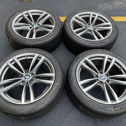 L71  Bmw 7 Series Oem Wheels /Rims and Like New Michelin Tires 245 45 19 Run Flat  