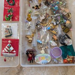 Super special assorted holiday pins, nautical pins, animal pins, state pins