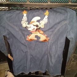 1970s Vintage Mickey Mouse Blue jean Jacket 